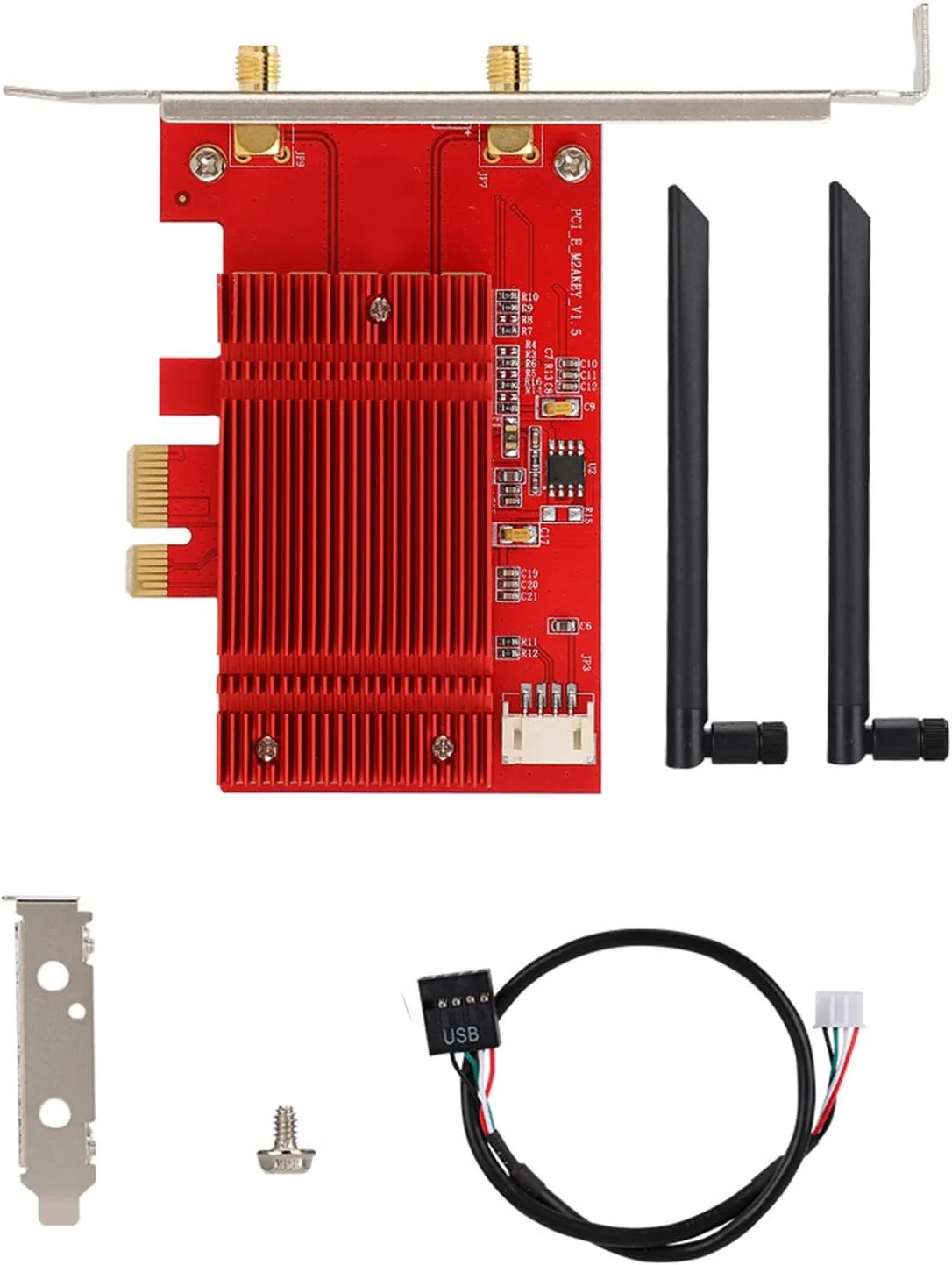 کارت شبکه بی‌سیم دسکتاپ 2400 مگابیت بر ثانیه 5.0 WIFI6 802.11ax برای AX200NGW، کارت دو بانده PCI E برای سیستم عامل 10 64 بیتی