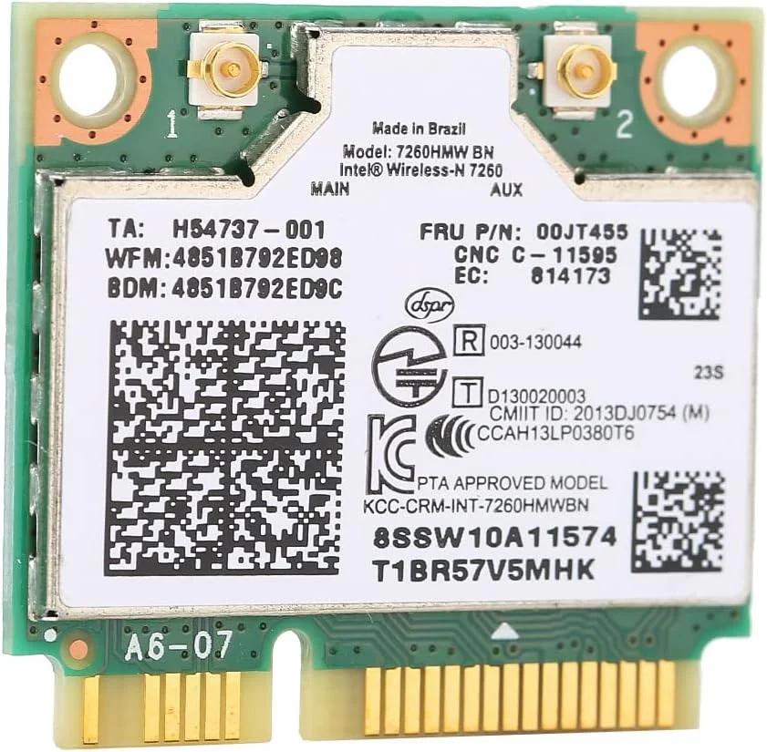 کارت شبکه وایرلس مدل 7260 BN 802.11b/g/n 04W3815 Mini PCI-E مناسب برای Y510P Y410P Y430P