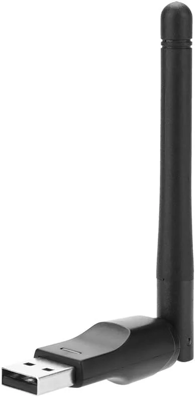 آداپتور وای فای USB، کارت وایرلس 150 مگابیت بر ثانیه باند 2.4 گیگاهرتز با آنتن 2dBi، کارت وایرلس رمزگذاری WEP