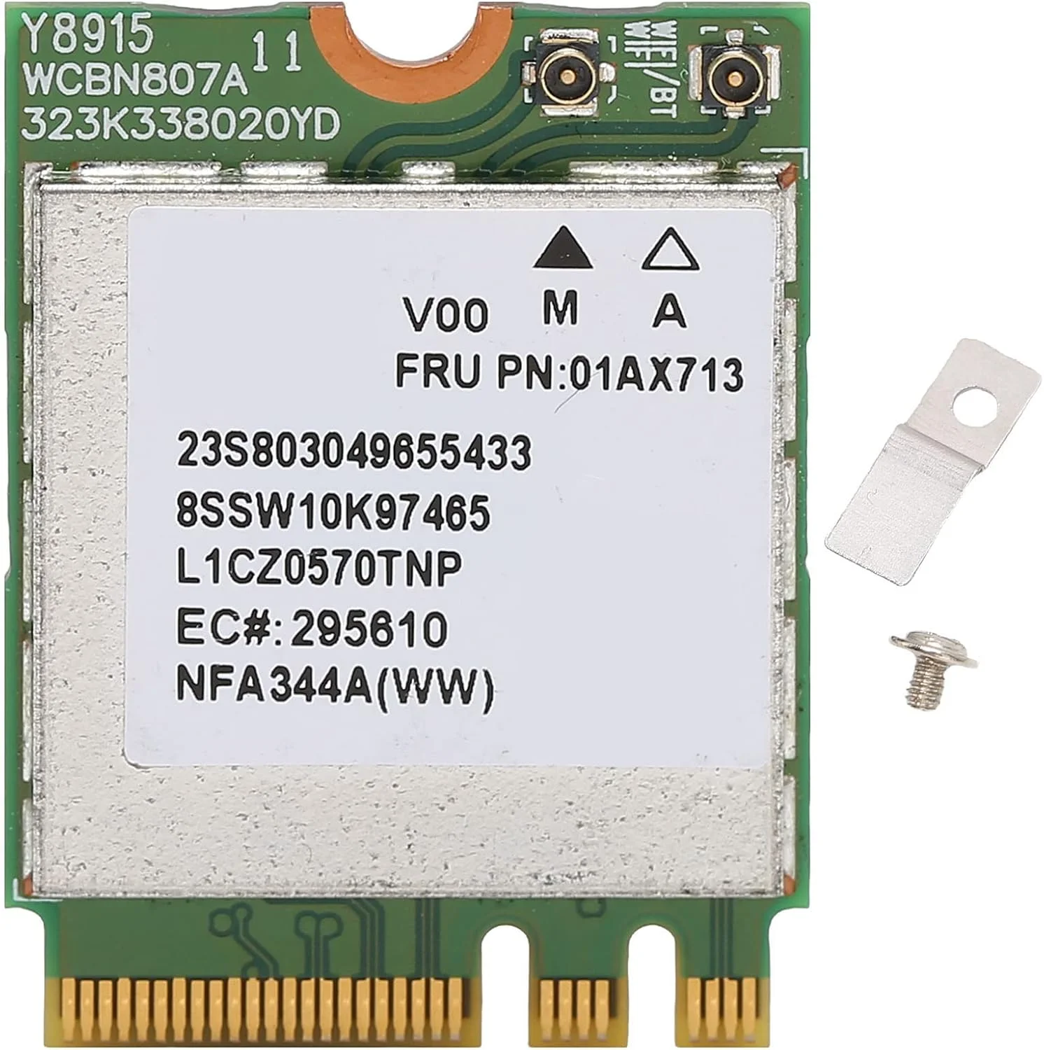 کارت شبکه وایرلس Annadue M.2 مدل NFA344A با سرعت 867 مگابیت بر ثانیه، آداپتور کارت شبکه بلوتوث M.2 FRU 01AX713 برای سری ThinkPad 710S E470 E475 E570 E575 V310 YOGA-710 720 910