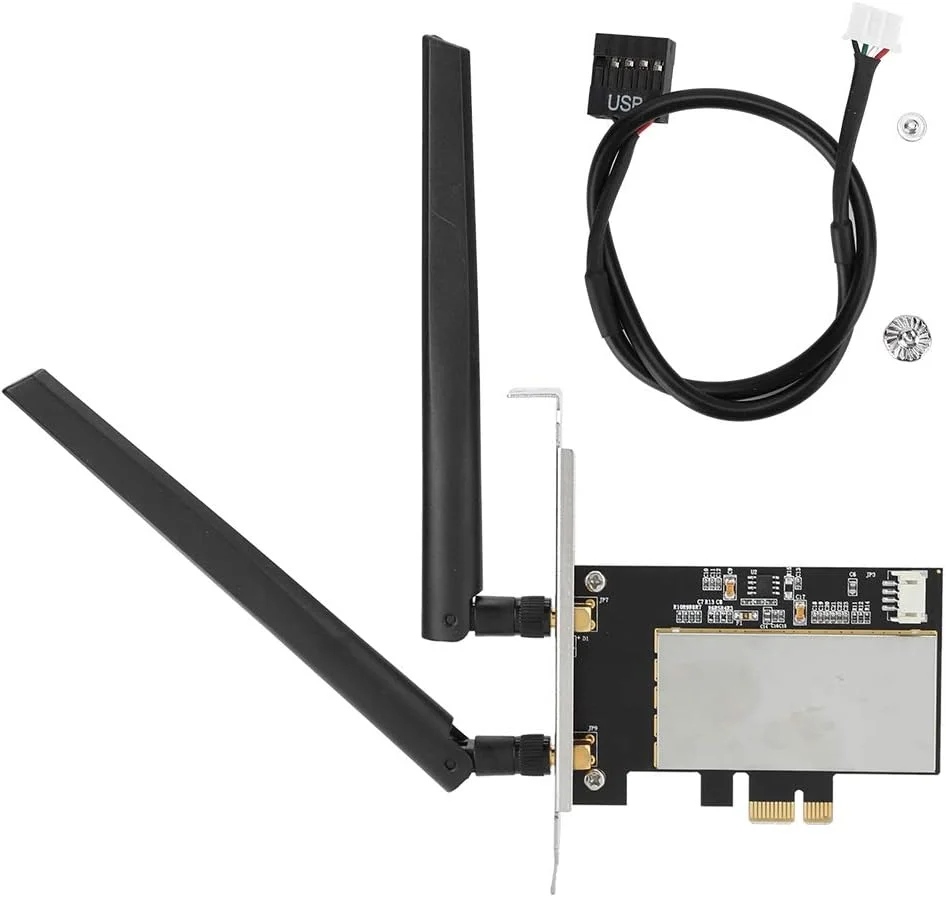 کارت آداپتور دو بانده Annadue، مبدل بی‌سیم WIFI، کارت آداپتور مبدل NGFF M2 به PCIE AC، قطعات الکترونیکی.