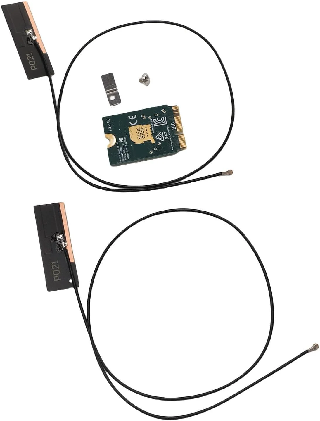 کارت شبکه بی سیم ASHATA WiFi 6E، توسعه به سه باند 6GHz/5GHz/2.4GHz M.2 NGFF بی سیم بلوتوث 5.2، کارت شبکه بی سیم لپ تاپ 4200 مگابیت در ثانیه با آنتن دوتایی 8dBi، آداپتور شبکه برای لپ تاپ