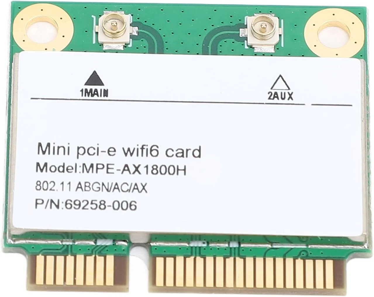 کارت وای فای 6 مدل MPE AX1800H، کارت وای فای دو بانده 1800 مگابیت بر ثانیه MINI PCIE RTL8852BE، آداپتور 5.2 برای لپ تاپ و کامپیوتر