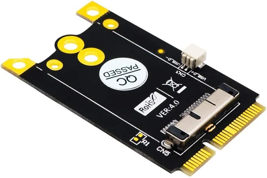 برد آداپتور تبدیل Mini PCIe (mPCIe) نسخه ارتقا یافته برای کارت های وای فای و بلوتوث Broadcom BCM943602CS BCM94360CD BCM94331 BCM94331CD BCM943224P BCM94360CSAX BCM94360CS2