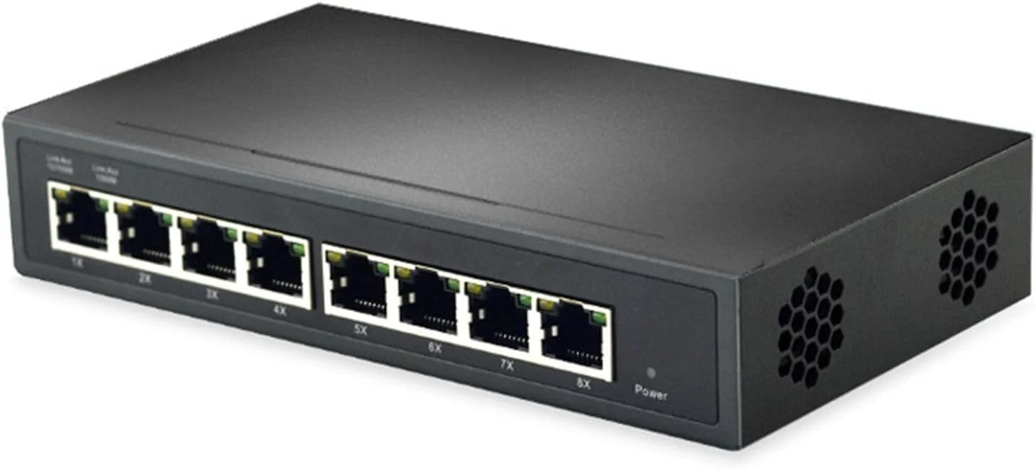 سوییچ شبکه 8 پورت گیگابیتی مدیریت شده برای شبکه سریع و مدیریت هوشمند سرعت شبکه گیگابیتی