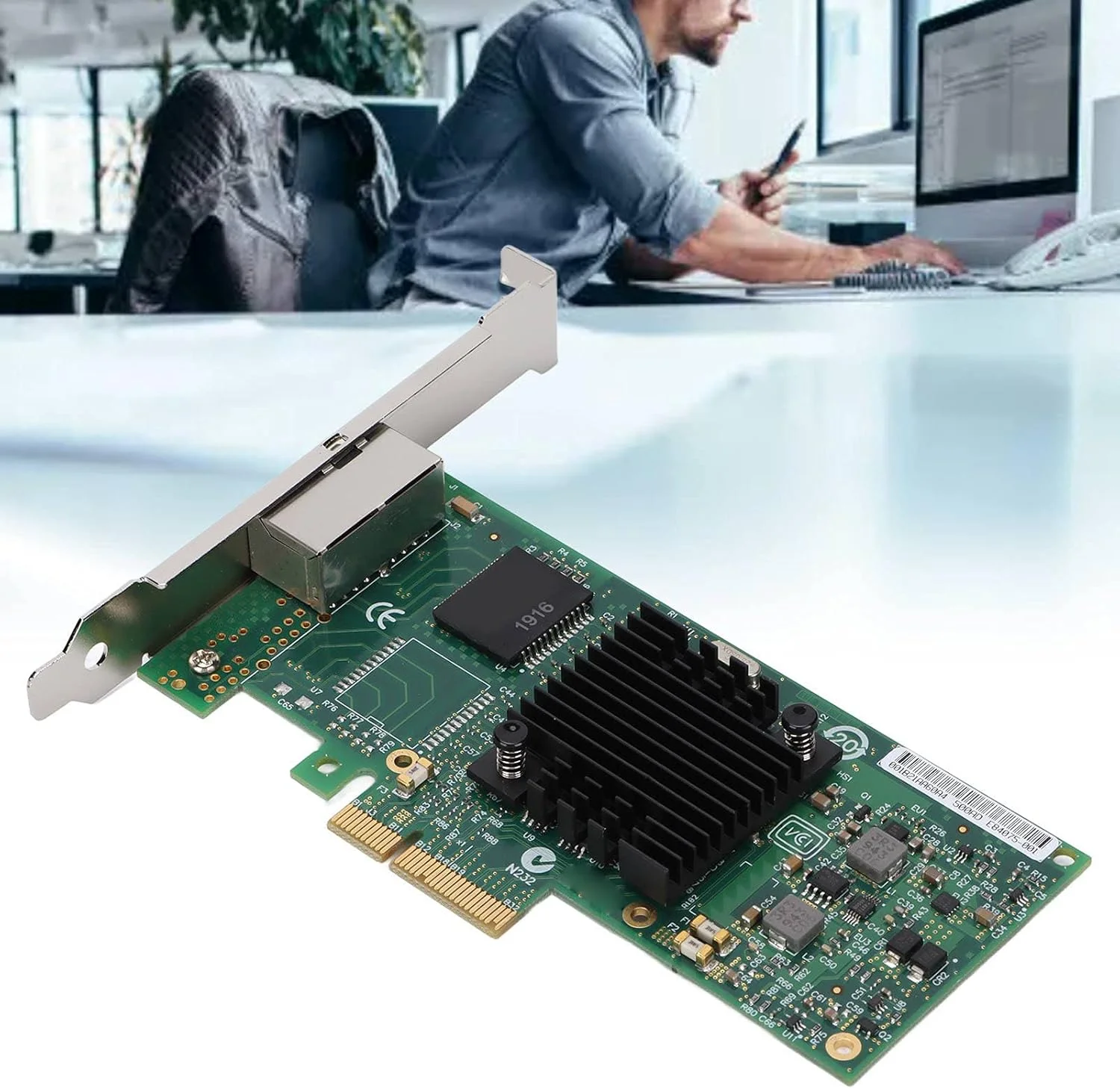 کارت شبکه دو پورت گیگابیتی اترنت Bewinner PCI‑EX4 10/100/1000mbps RJ45 سرور، آداپتور پورت الکتریکی دوگانه برای اسلات های PCI‑E X4 / X8 / X16