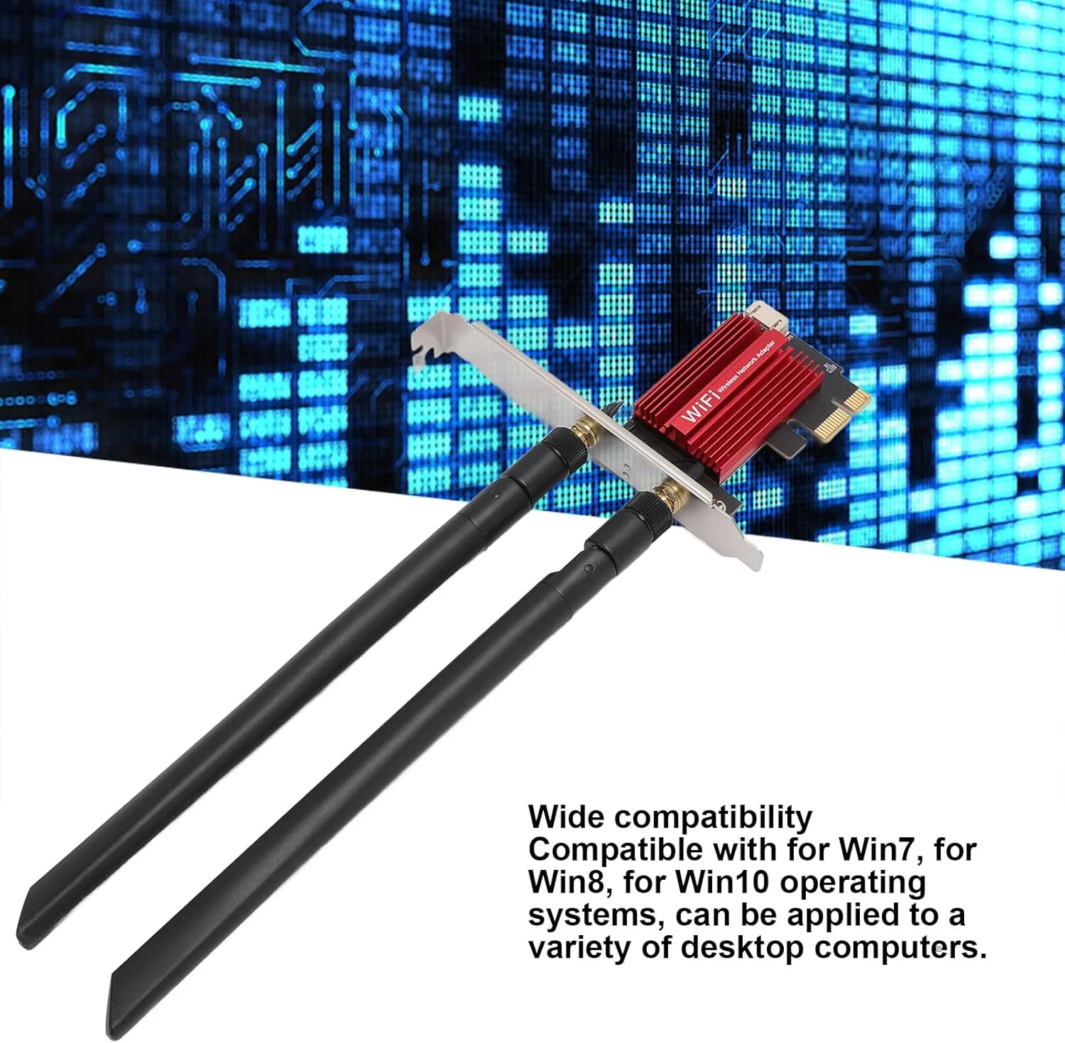 آداپتور وای فای بی سیم Bewinner برای کامپیوتر، آداپتور شبکه بی سیم دسکتاپ 433 مگابیت بر ثانیه، کارت شبکه بی سیم PCIE دو باند وای فای 2.4G 5G بلوتوث 4.2 برای کامپیوتر آداپتور وای فای بی سیم Bewinner برای کامپیوتر، آداپتور شبکه بی سیم دسکتاپ 433 مگابیت بر ثانیه، کارت شبکه بی سیم PCIE دو باند وای فای 2.4G 5G بلوتوث 4.2 برای کامپیوتر