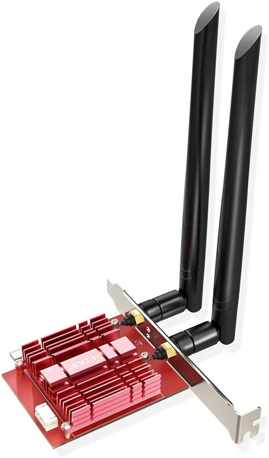 کارت شبکه بی سیم دو بانده گیمینگ CLX PCI-E 3000Mbps Wifi6 AX200 اینتل AX200 + بلوتوث 5.0 EDUP