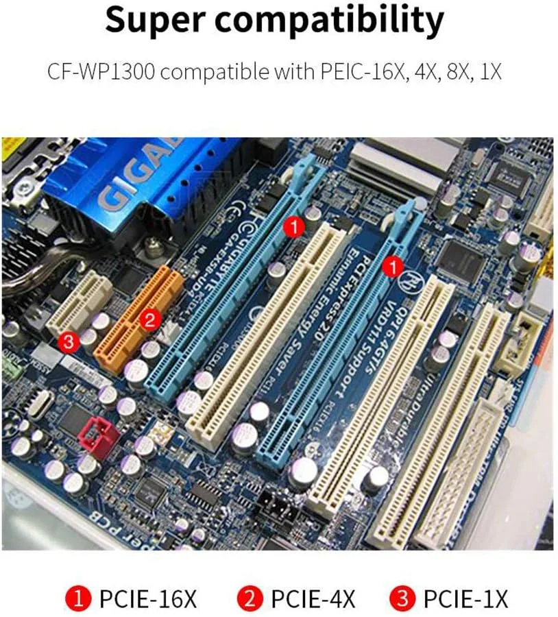آداپتور PCI Express وایرلس دو بانده CLX AC1300 Archer با 2 آنتن، کارت رابط شبکه Pcie برای کامپیوتر رومیزی، دارای براکت Low-Profile، سازگار با Windows 7/8/10 آداپتور PCI Express وایرلس دو بانده CLX AC1300 Archer با 2 آنتن، کارت رابط شبکه Pcie برای کامپیوتر رومیزی، دارای براکت Low-Profile، سازگار با Windows 7/8/10