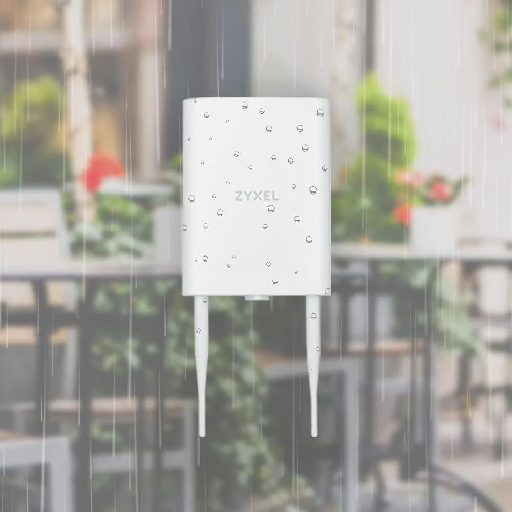 اکسس پوینت بیرونی وای فای 6 AX1800 زایکسل | برای کسب و کارهای کوچک | مش هوشمند | محافظت IP55 | انژکتور PoE شامل | برنامه/ابر Nebula یا مستقل [NWA55AXE]