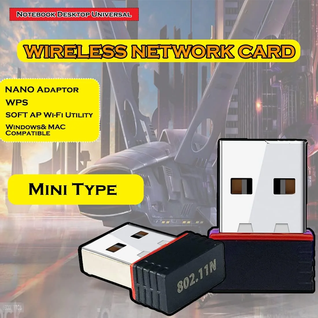 دانگل وای فای نانو قابل حمل D25 950M با سرعت بالا و برد بلند، کانکتور، گیرنده 802.11B/G/N 2.0 وایرلس Wi Fi 2.4GHz کارت شبکه LAN وایرلس اکسترنال برای کامپیوتر رومیزی، لپ تاپ، آداپتور USB