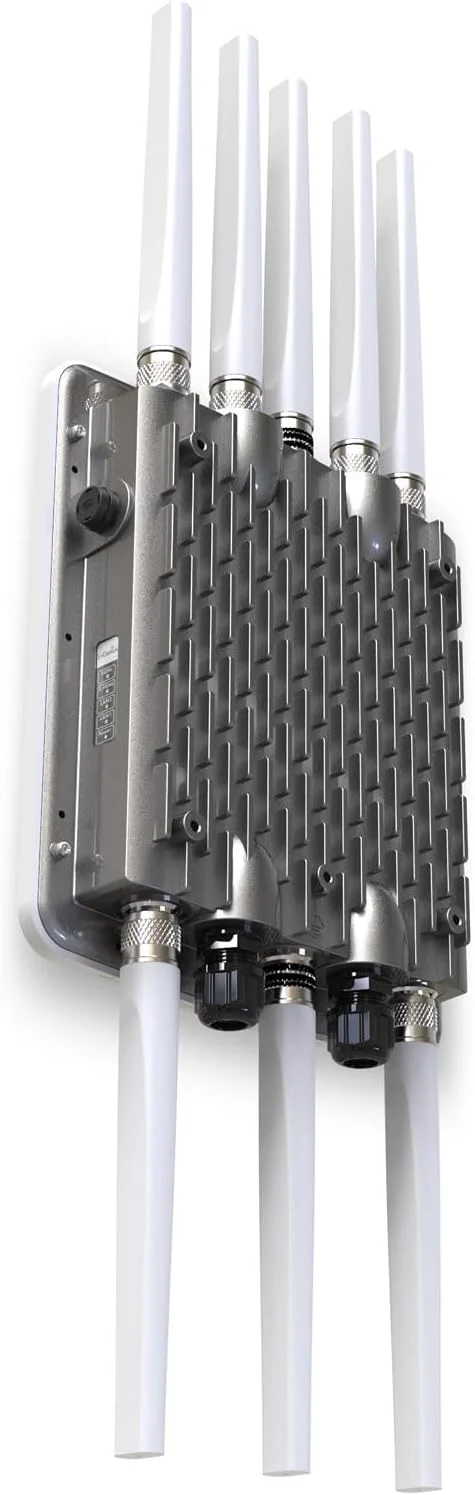 اکسس پوینت بیرونی وای فای 6 دو بانده EnGenius ECW270 با قابلیت مدیریت ابری | 11ax, 4x4 MIMO (1148+2400Mbps), پورت 2.5GbE LAN + خروجی 1GbE PoE، دارای 8 آنتن N-Type، 802.3bt PoE