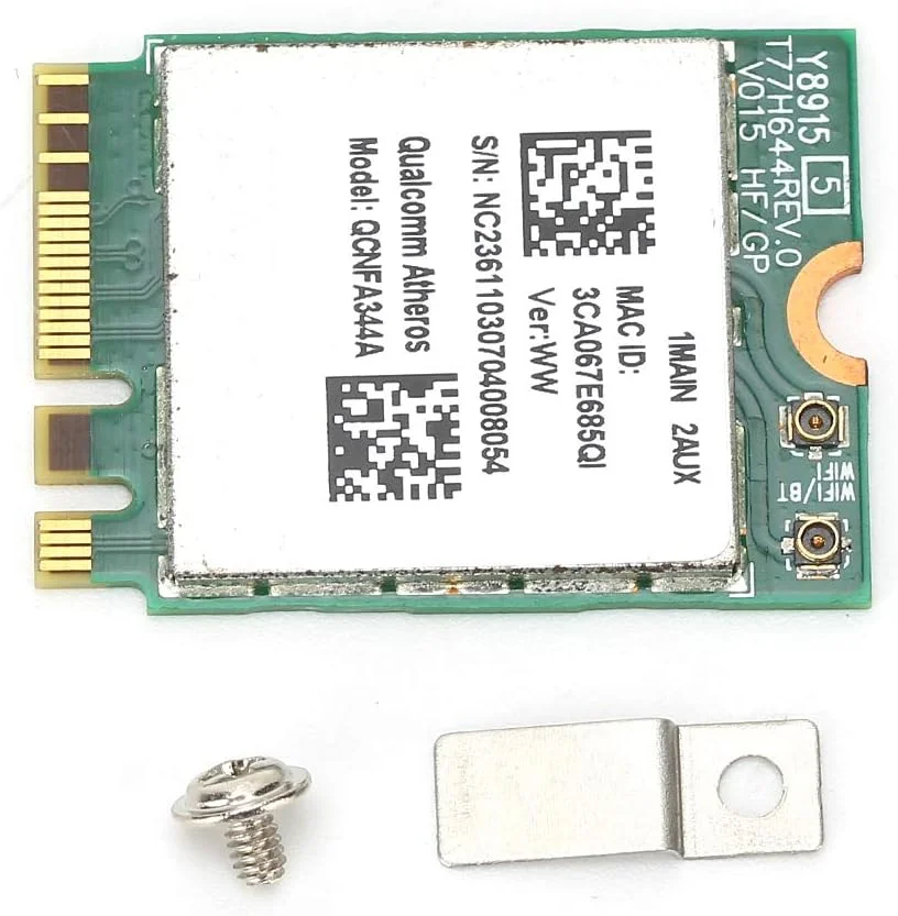 کارت شبکه بی سیم Denash کارت شبکه دو بانده QCNFA344A WiFi با تراشه بلوتوث مدل ماژول بی سیم برای ویندوز