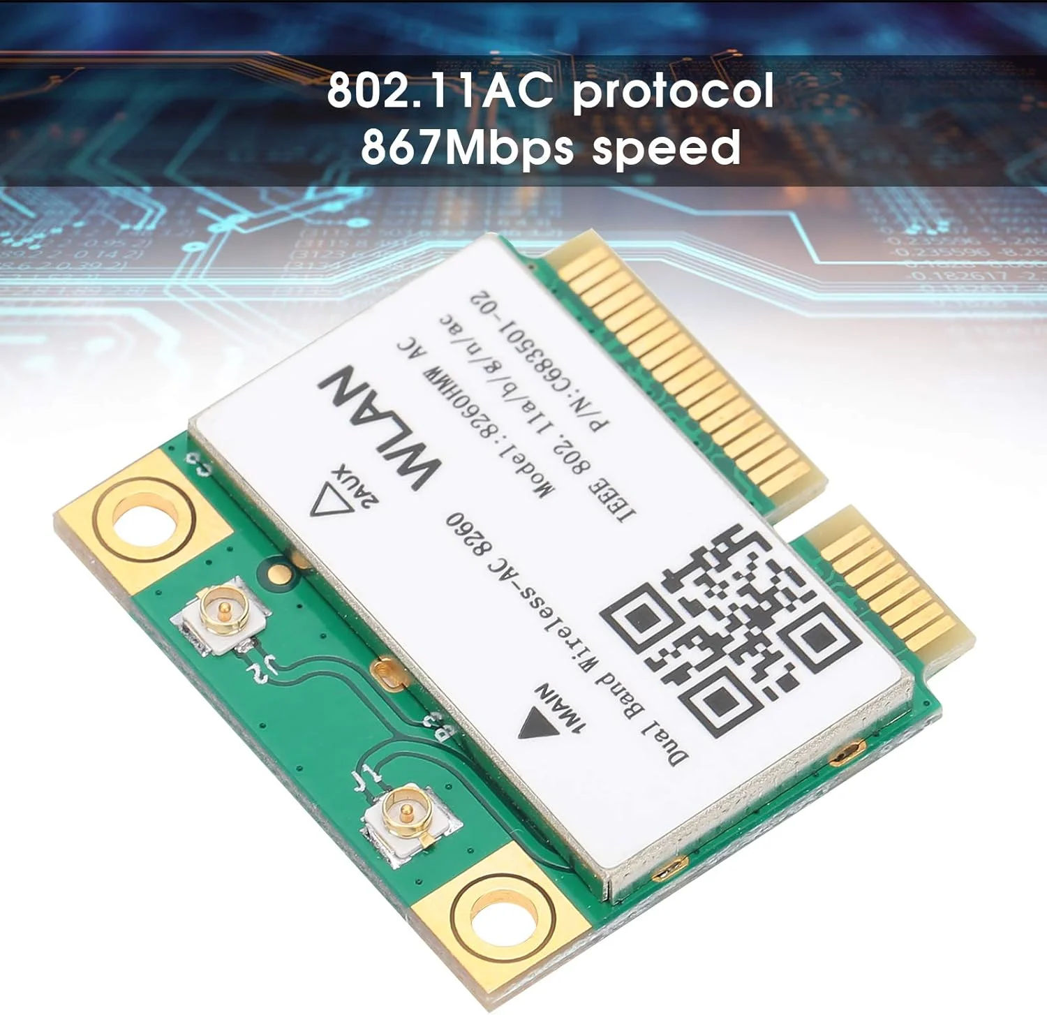 کارت شبکه بلوتوث 4.2 PCIE دیلو، آداپتور شبکه بی سیم دو بانده 802.11ac مدل 8260HMW AC، دستگاه شبکه جهانی دو بانده برای Win7/8/10، لوازم جانبی شبکه کامپیوتر کارت شبکه بلوتوث 4.2 PCIE دیلو، آداپتور شبکه بی سیم دو بانده 802.11ac مدل 8260HMW AC، دستگاه شبکه جهانی دو بانده برای Win7/8/10، لوازم جانبی شبکه کامپیوتر