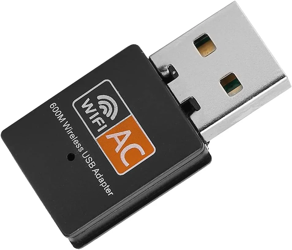 آداپتور لوازم جانبی شبکه Zerodis کارت وایرلس USB 433 مگابیت بر ثانیه 5G و 150 مگابیت بر ثانیه 2.4G ایده آل برای لپ تاپ ها و رایانه های رومیزی دو بانده Ac600M Wifi (#1)