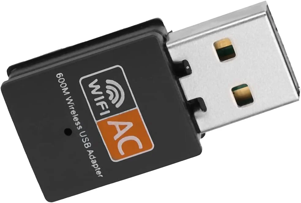 آداپتور لوازم جانبی شبکه Zerodis کارت وایرلس USB 433 مگابیت بر ثانیه 5G و 150 مگابیت بر ثانیه 2.4G ایده آل برای لپ تاپ ها و رایانه های رومیزی دو بانده Ac600M Wifi (#1)