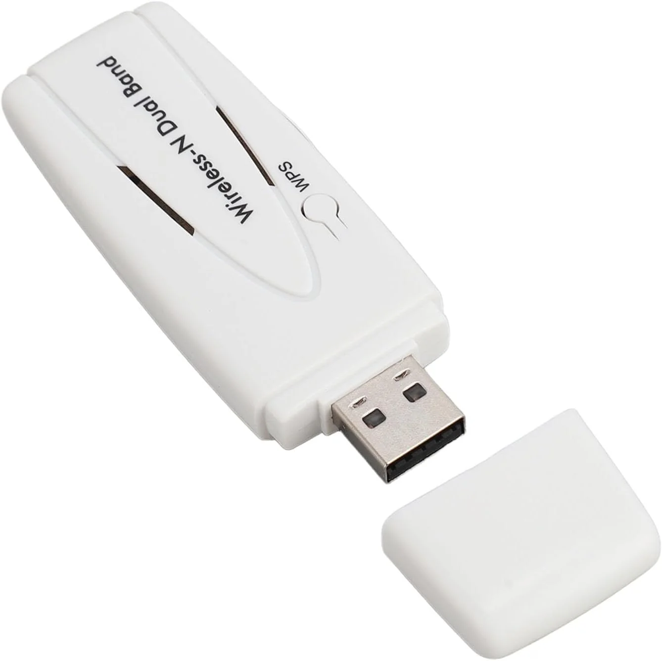 آداپتور وایرلس N دو بانده عمومی، آداپتور وای فای USB بی سیم با سرعت بالا 300 مگابیت بر ثانیه سفید برای تلویزیون