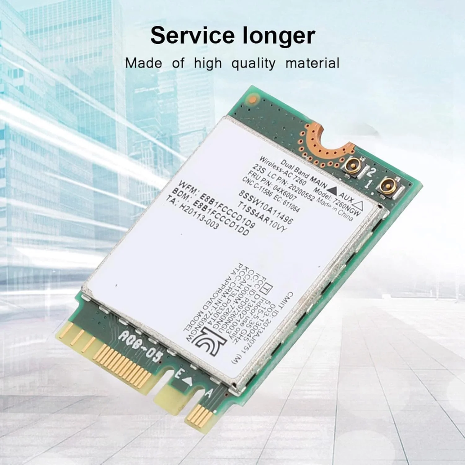 کارت شبکه بی‌سیم دو بانده AC 867Mbps با فرکانس دوگانه LAN مدل 7260 مناسب برای T440 /T440S /T440P /X230S /X240 /X240S /L440 /W540