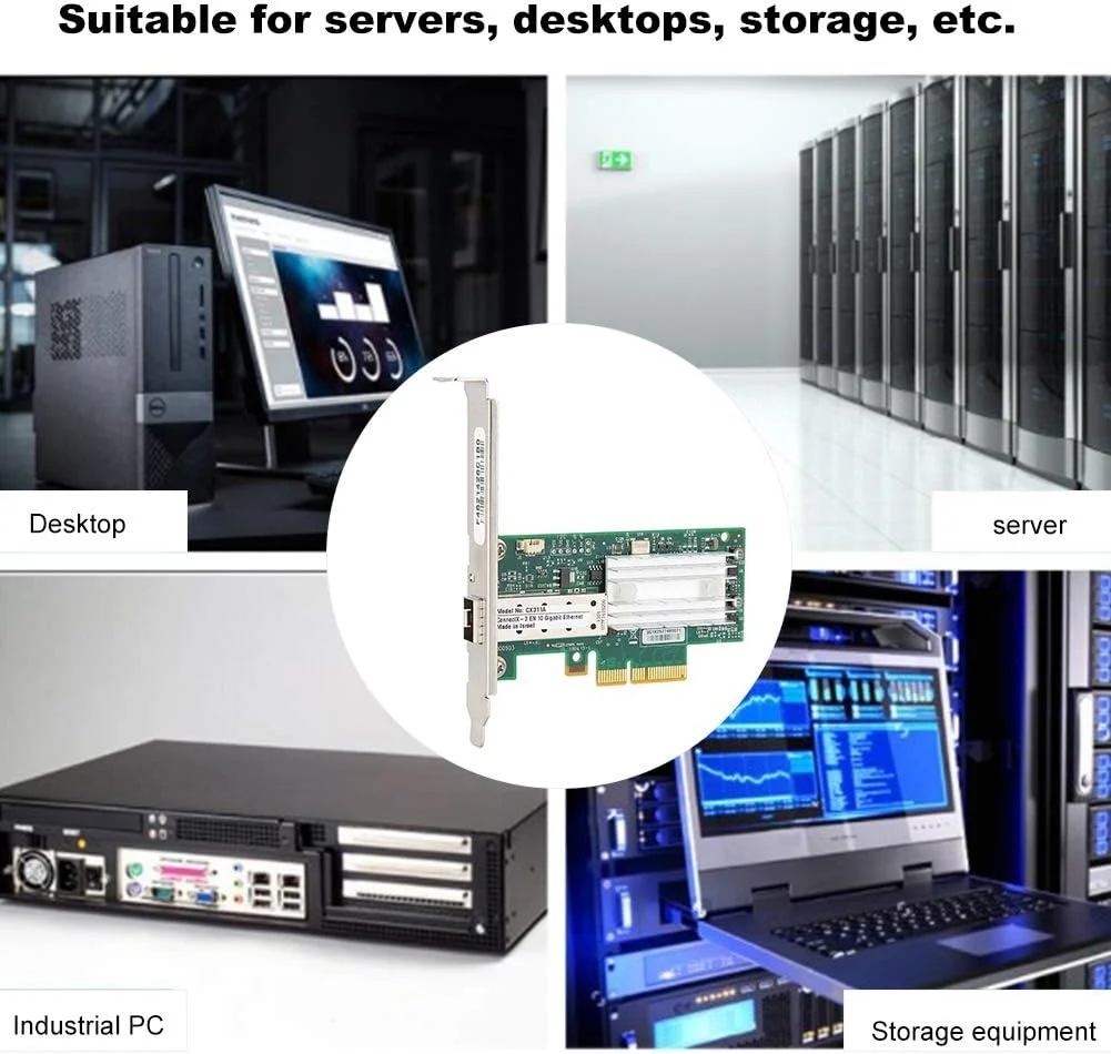 کارت شبکه اترنت 10 گیگابیتی، آداپتور شبکه برای Mellanox CX311A-XCAT، کارت شبکه PCI-E تک پورت SFP+ 10G برای سرورها، رایانه های رومیزی، آداپتور ذخیره سازی کارت شبکه اترنت 10 گیگابیتی، آداپتور شبکه برای Mellanox CX311A-XCAT، کارت شبکه PCI-E تک پورت SFP+ 10G برای سرورها، رایانه های رومیزی، آداپتور ذخیره سازی