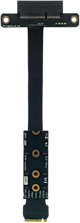 کابل افزایش طول 4.0 PCIE M.2 به X4 پشتیبانی از کارت شبکه کارت کپچر USB M2 M KEY کابل فلت آداپتورهای SSD