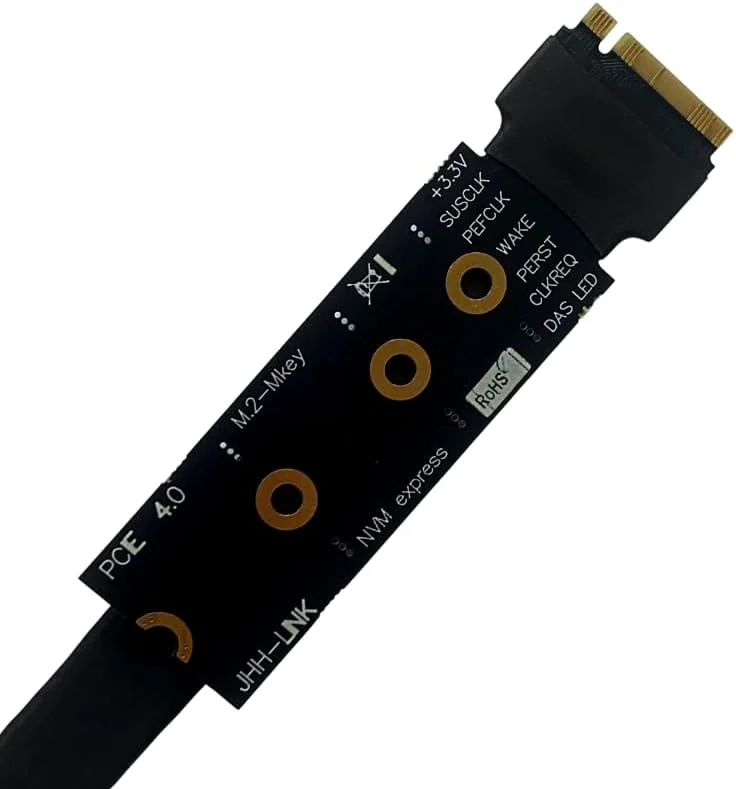کابل افزایش طول 4.0 PCIE M.2 به X4 پشتیبانی از کارت شبکه کارت کپچر USB M2 M KEY کابل فلت آداپتورهای SSD