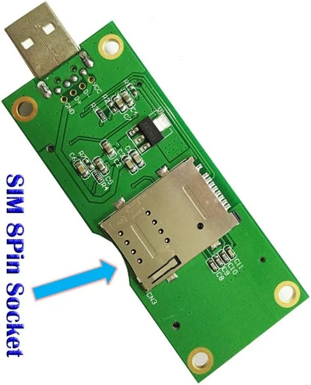 کارت آداپتور Fansipro PCi-E Wireless WWAN به USB 2.0 با اسلات سیم کارت برای ماژول 3G/4G، سبز کارت آداپتور Fansipro PCi-E Wireless WWAN به USB 2.0 با اسلات سیم کارت برای ماژول 3G/4G، سبز