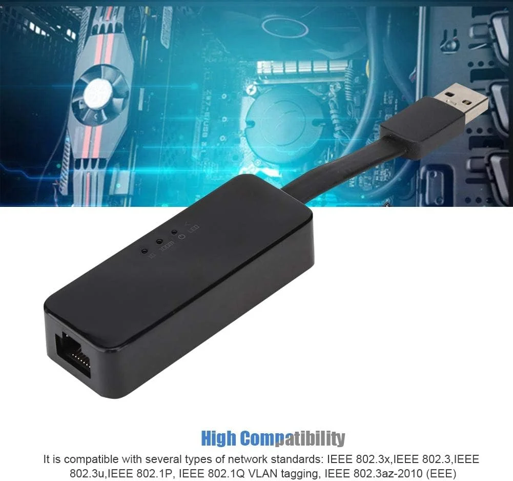 کارت شبکه گیگابیتی USB، کارت کم مصرف 8153B، سازگاری بالا، با روکش طلای 25 میلی متری، برای Realtek