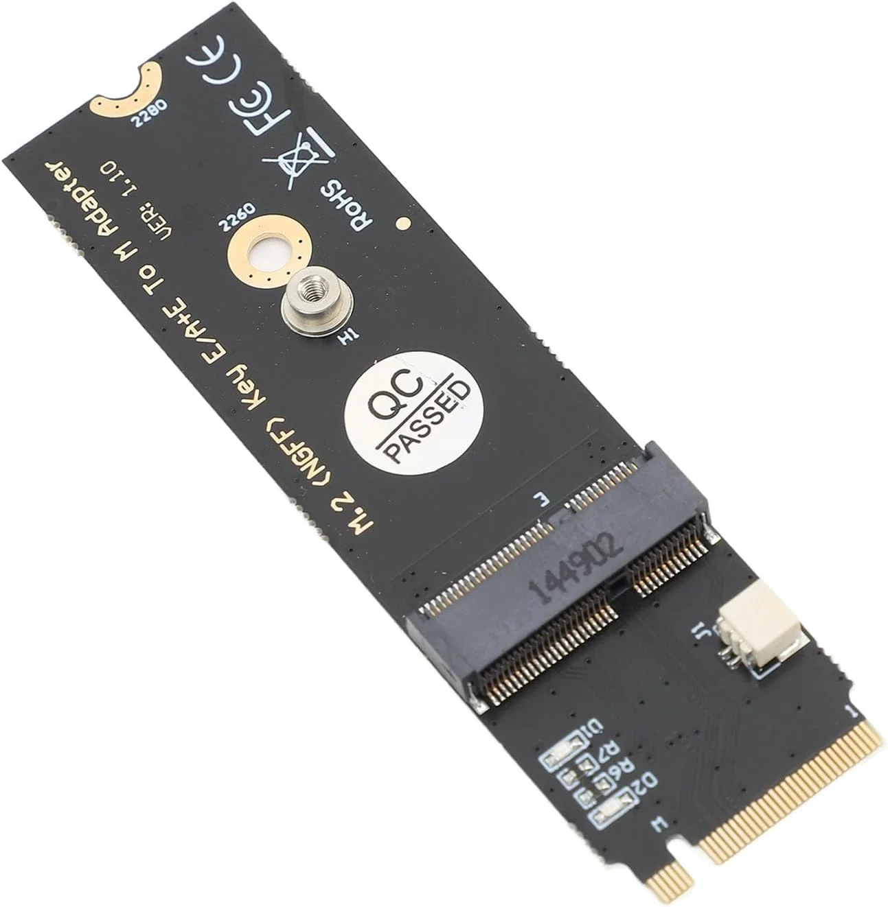 تبدیل کارت وای فای M.2 NGFF A E Key به آداپتور M.2 Key M SSD، پشتیبانی از AX200 AX201 AX210، PCIe X1 و USB2.0 با پشتیبانی از سیستم عامل برای سیستم عامل