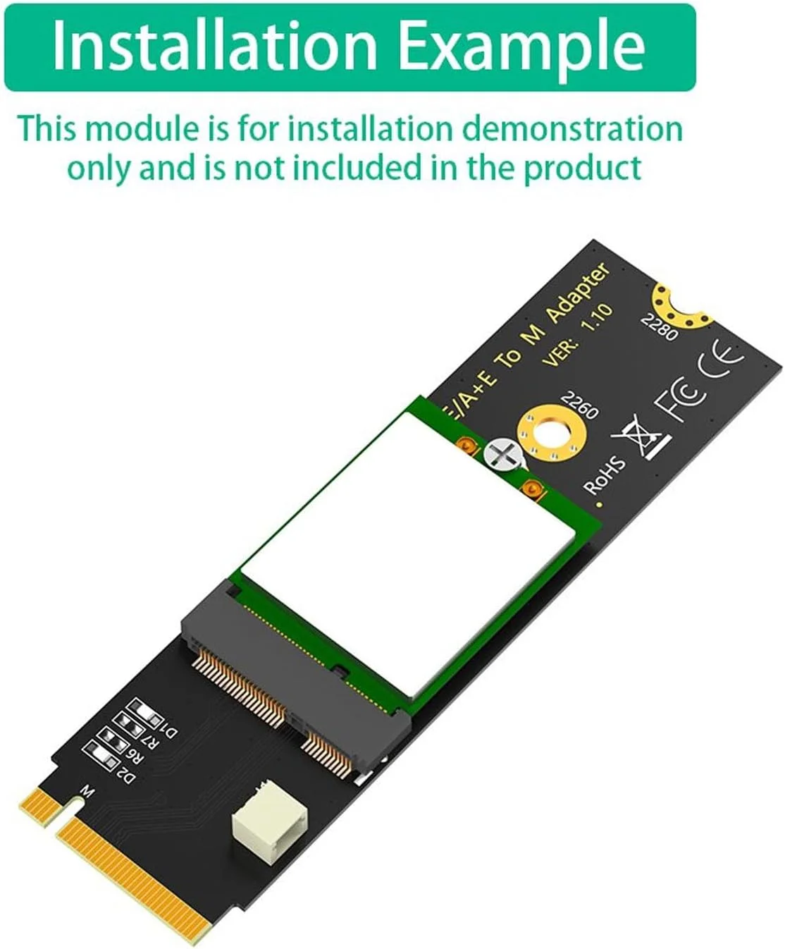 تبدیل کارت وای فای M.2 NGFF A E Key به آداپتور M.2 Key M SSD، پشتیبانی از AX200 AX201 AX210، PCIe X1 و USB2.0 با پشتیبانی از سیستم عامل برای سیستم عامل تبدیل کارت وای فای M.2 NGFF A E Key به آداپتور M.2 Key M SSD، پشتیبانی از AX200 AX201 AX210، PCIe X1 و USB2.0 با پشتیبانی از سیستم عامل برای سیستم عامل