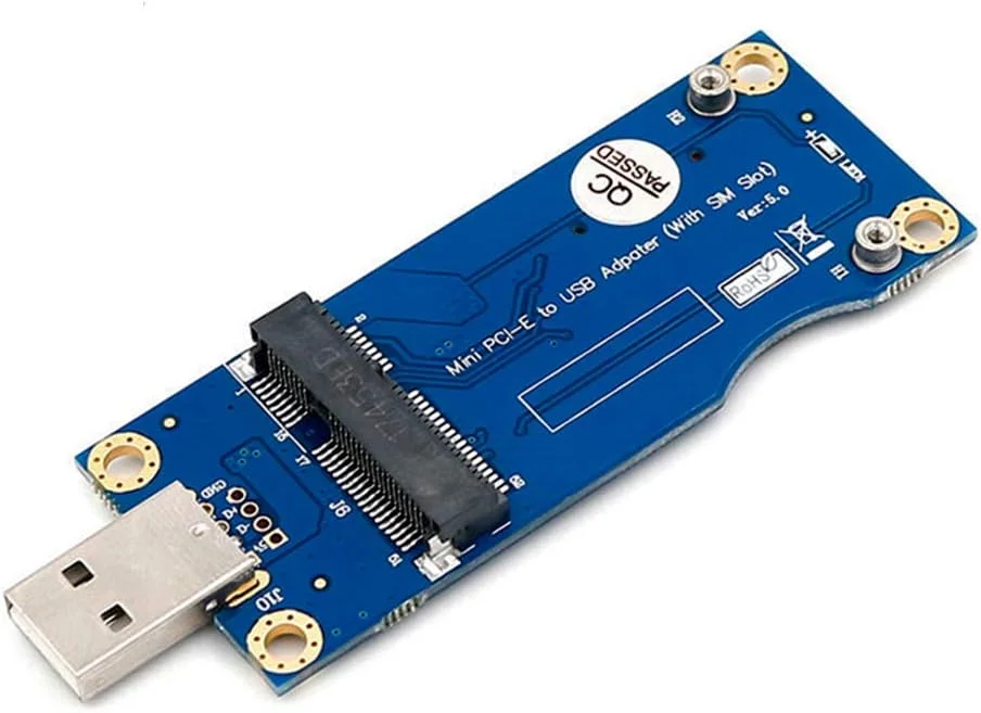مبدل Mini PCI-E به USB مدل HLT با اسلات سیم کارت برای ماژول WWAN/LTE