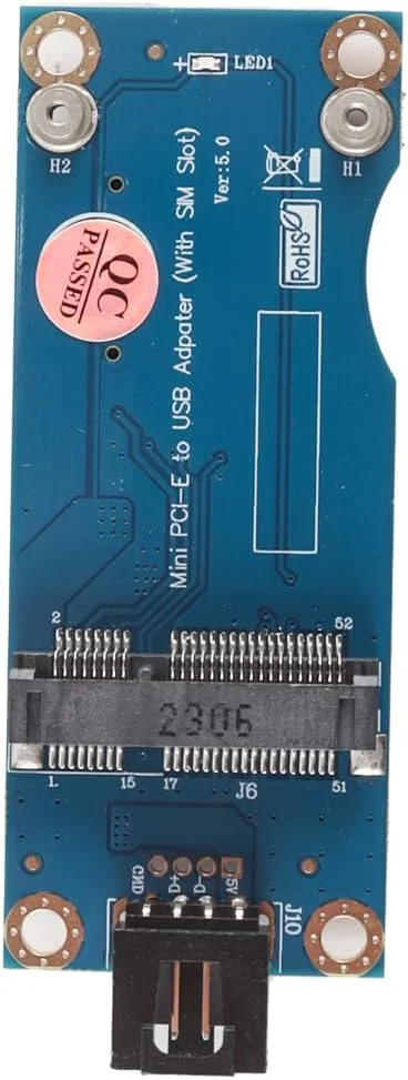 مبدل کارت مینی PCI-E WWAN/LTE به USB 9 پین مادربرد، کارت شبکه مینی PCIE 3G/4G به مادربرد با رابط افقی اسلات سیم کارت