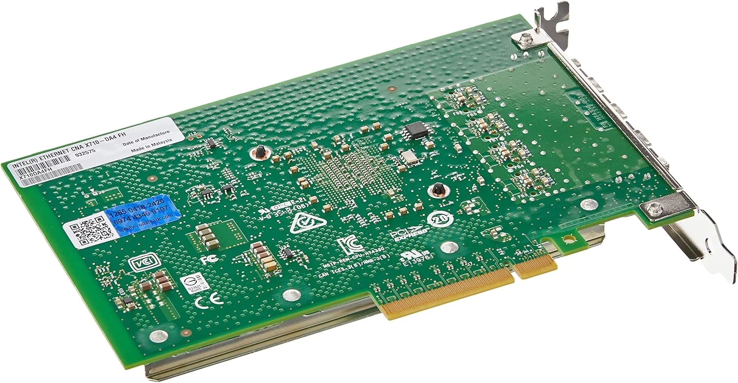 آداپتور شبکه اینتل اترنت مدل X710-DA4 (X710DA4FH)، مشکی، سبز