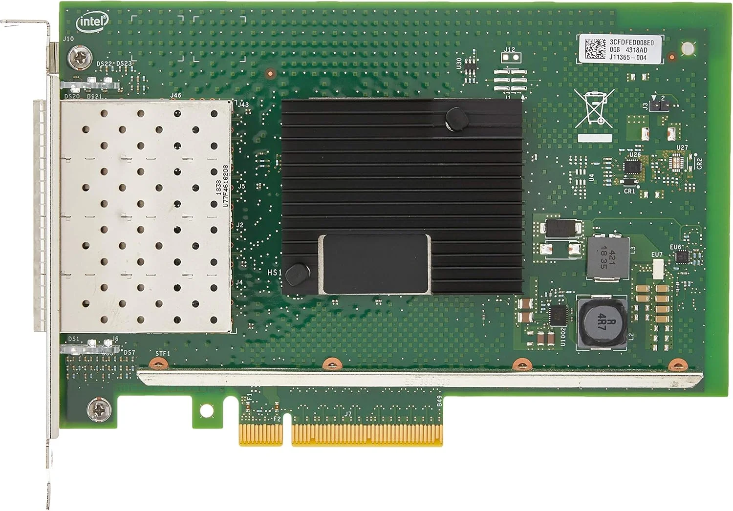 آداپتور شبکه اینتل اترنت مدل X710-DA4 (X710DA4FH)، مشکی، سبز