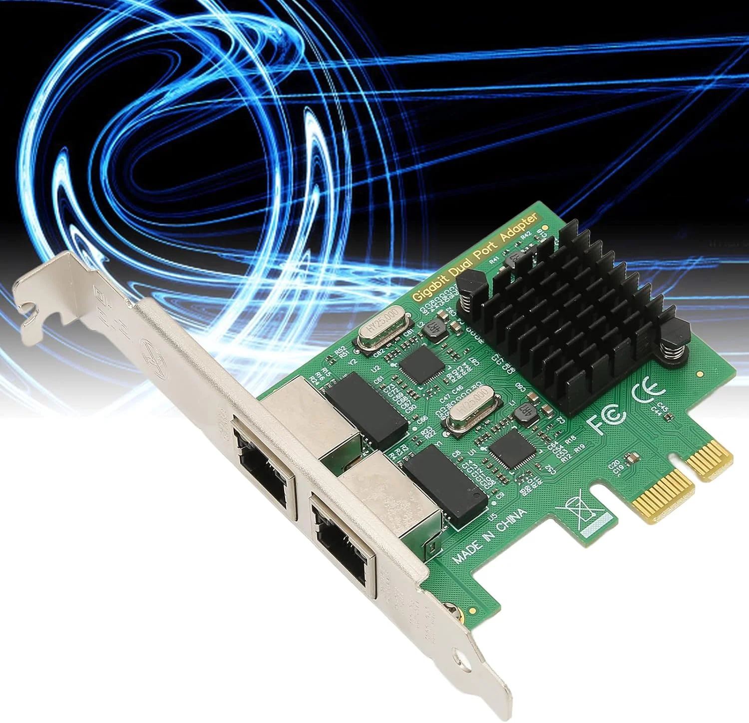 کارت شبکه PCI E NIC با 2 پورت RJ45 برای چیپست RTL8111G، آداپتور اترنت Lan PCIE X1 برای ویندوز، لینوکس و VMware، پشتیبانی از بیدار شدن از راه دور و سایر عملکردها