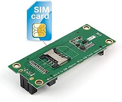 آداپتور Mini PCI-E به USB برای تست ماژول 3G/4G WWAN، کارت آداپتور Mini Pci-E Express Wireless به USB 4Pin با اسلات کارت SIM (عمودی)