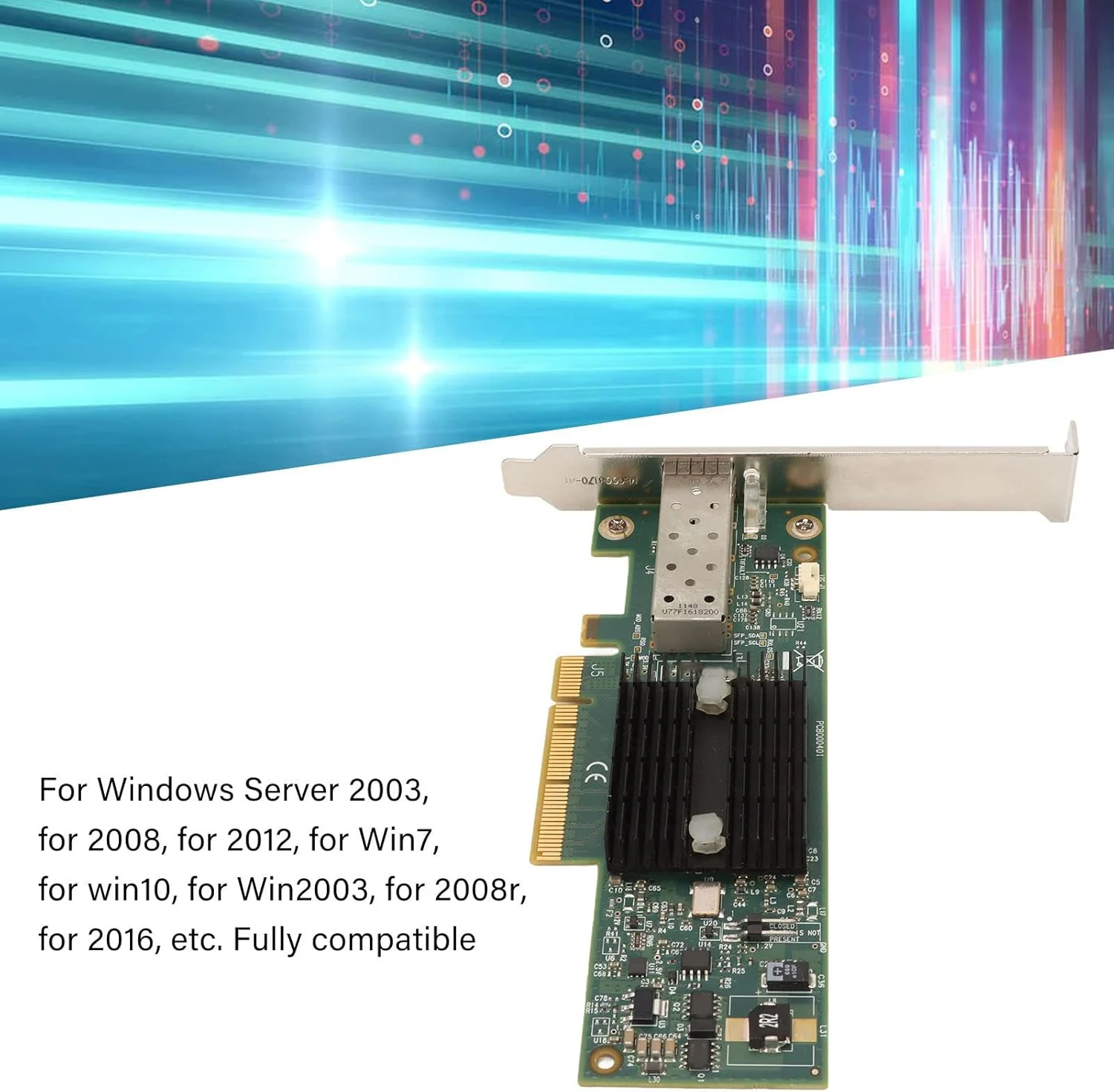 کارت شبکه 10 گیگابیت بر ثانیه SFP+ PCIE مدل MNPA19 XTR به همراه کابل تبدیل 1 متری، کارت آداپتور شبکه PICE برای ویندوز، PICE X8، MNPA19 XTR (دو عدد)