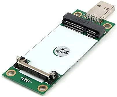 آداپتور Mini PCIe WWAN Card به USB با اسلات سیم کارت، مبدل تستر ماژول Mini PCI Express WWAN/LTE/4G، پشتیبانی از کارت شبکه بی سیم گسترده 30mm 50mm