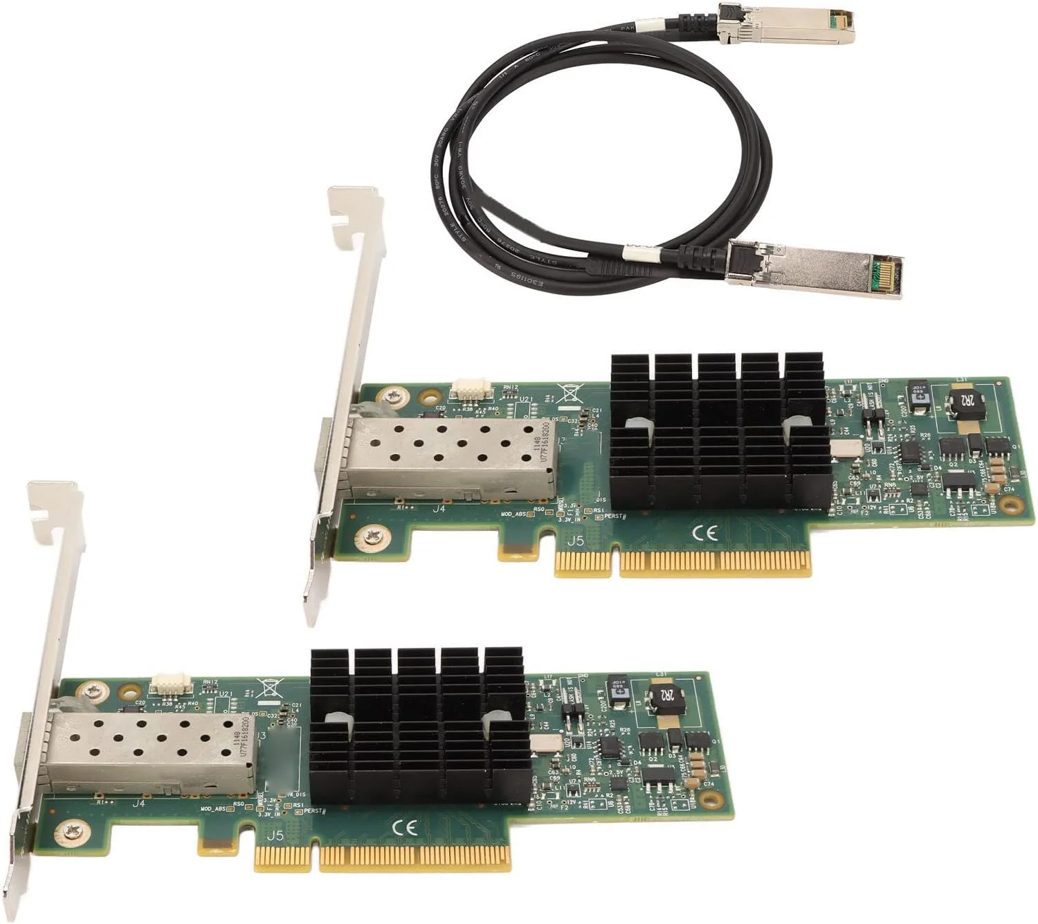 کارت شبکه PCI E NIC، کابل تبدیل 3.28ft SFP+ کارت شبکه PCIE برای سرور و کامپیوتر