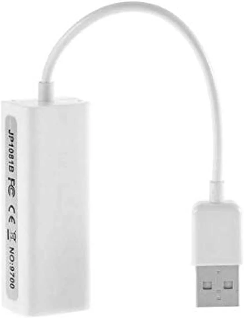آداپتور کارت شبکه USB 2.0 به RJ45 LAN برای مک، اندروید، تبلت، کامپیوتر و ویندوز 7، 8، XP با سرعت 10/100 مگابیت بر ثانیه