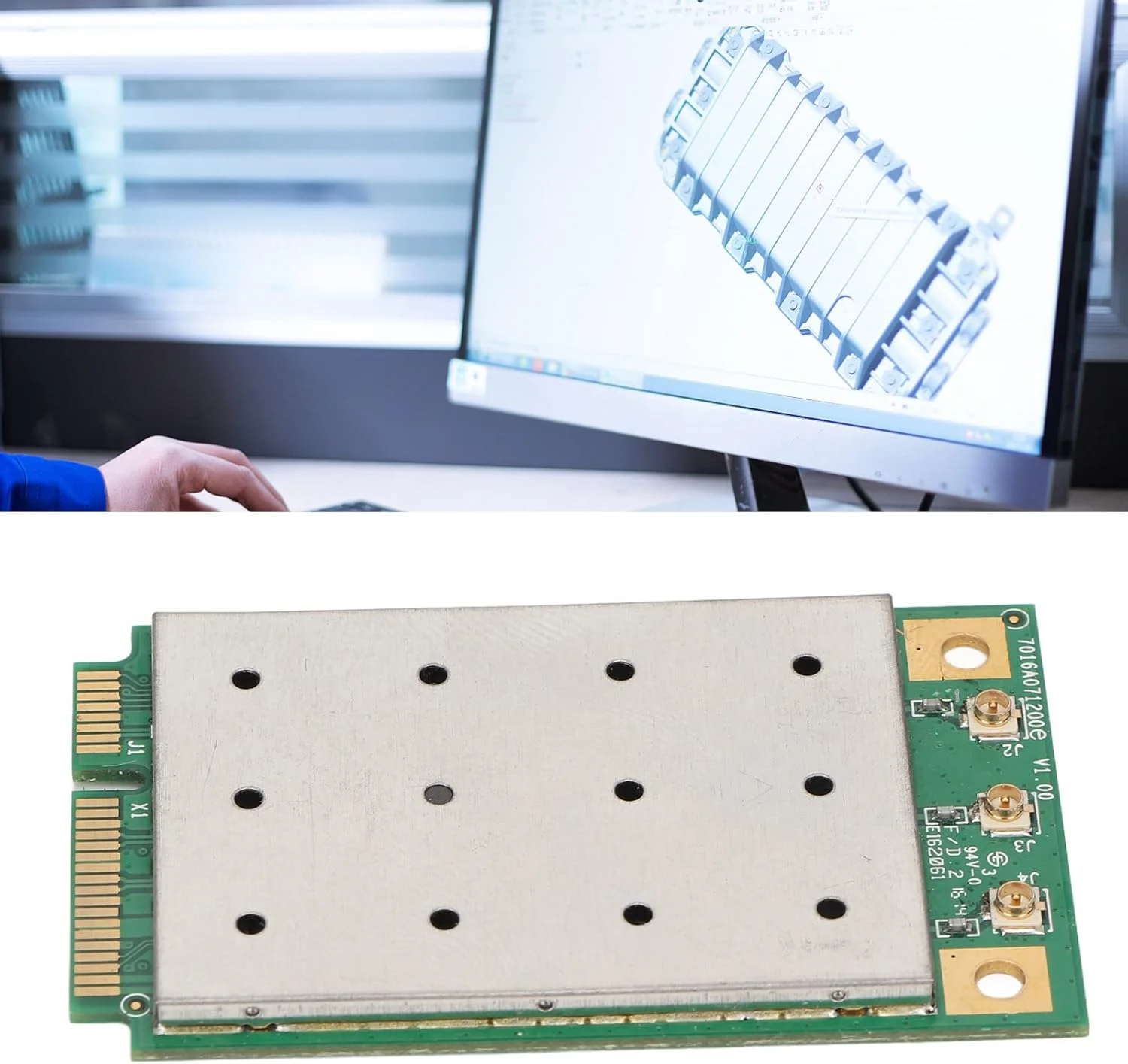 کارت آداپتور شبکه کوچک، کارت گیگابیتی 1300 مگابیت بر ثانیه QCA9880 با رابط PCIe 5G برای ویندوز 7، 8، 10، XP سرور دسکتاپ، پشتیبانی از 80211ac B G N 3 X 3 MIMO