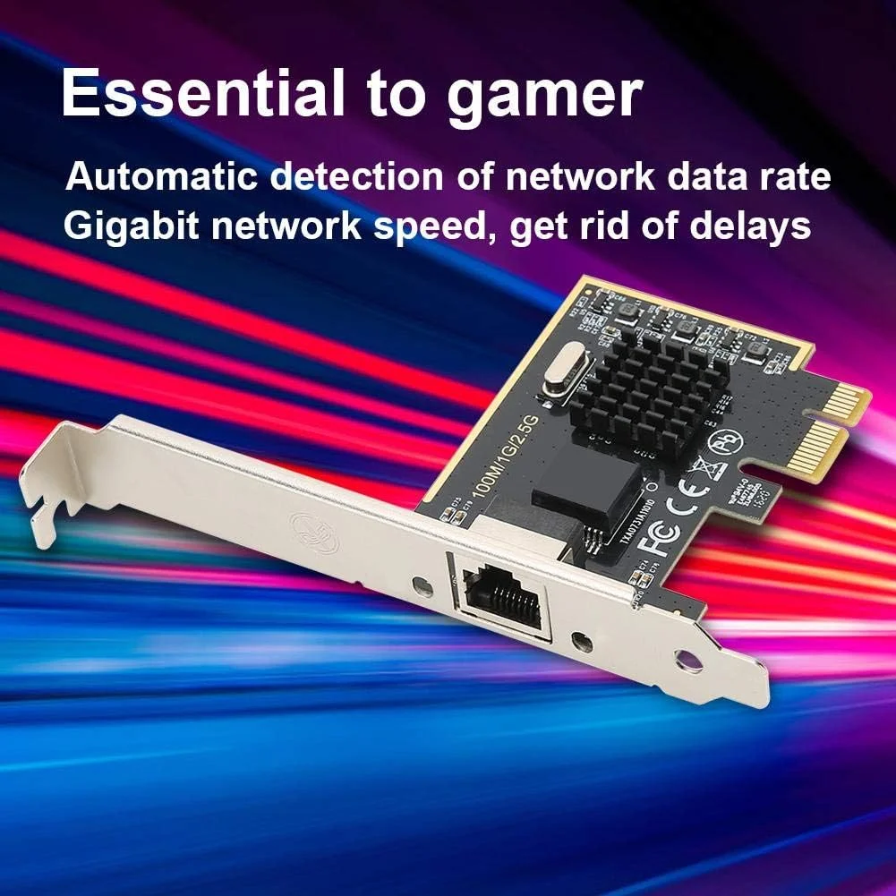 کارت شبکه 2.5G مدل TXA073، کارت شبکه گیگابیتی PCI-E با پورت RJ45، سرعت 10/100/1000M/2.5Gbps، مناسب برای گیمرها، کاربران خانگی و اداری کارت شبکه 2.5G مدل TXA073، کارت شبکه گیگابیتی PCI-E با پورت RJ45، سرعت 10/100/1000M/2.5Gbps، مناسب برای گیمرها، کاربران خانگی و اداری