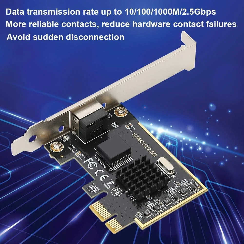 کارت شبکه 2.5G مدل TXA073، کارت شبکه گیگابیتی PCI-E با پورت RJ45، سرعت 10/100/1000M/2.5Gbps، مناسب برای گیمرها، کاربران خانگی و اداری کارت شبکه 2.5G مدل TXA073، کارت شبکه گیگابیتی PCI-E با پورت RJ45، سرعت 10/100/1000M/2.5Gbps، مناسب برای گیمرها، کاربران خانگی و اداری