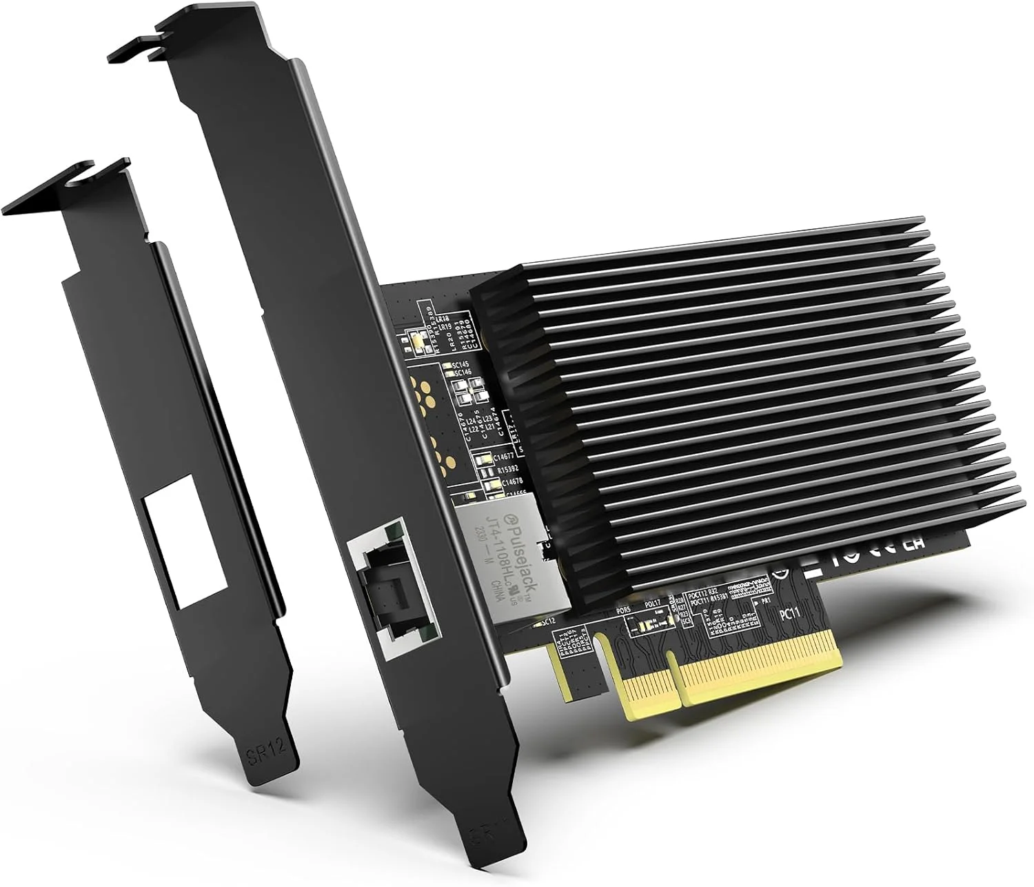 کارت شبکه 10G PCI-E با پورت RJ45 تکی 10 گیگابیت بر ثانیه، کنترلر Intel X540-T1، کارت شبکه VIMIN 10Gb Base-T PCI-e سازگار با PCI Express X8، X16، پشتیبانی از Windows/Windows Server/Linux/VMware