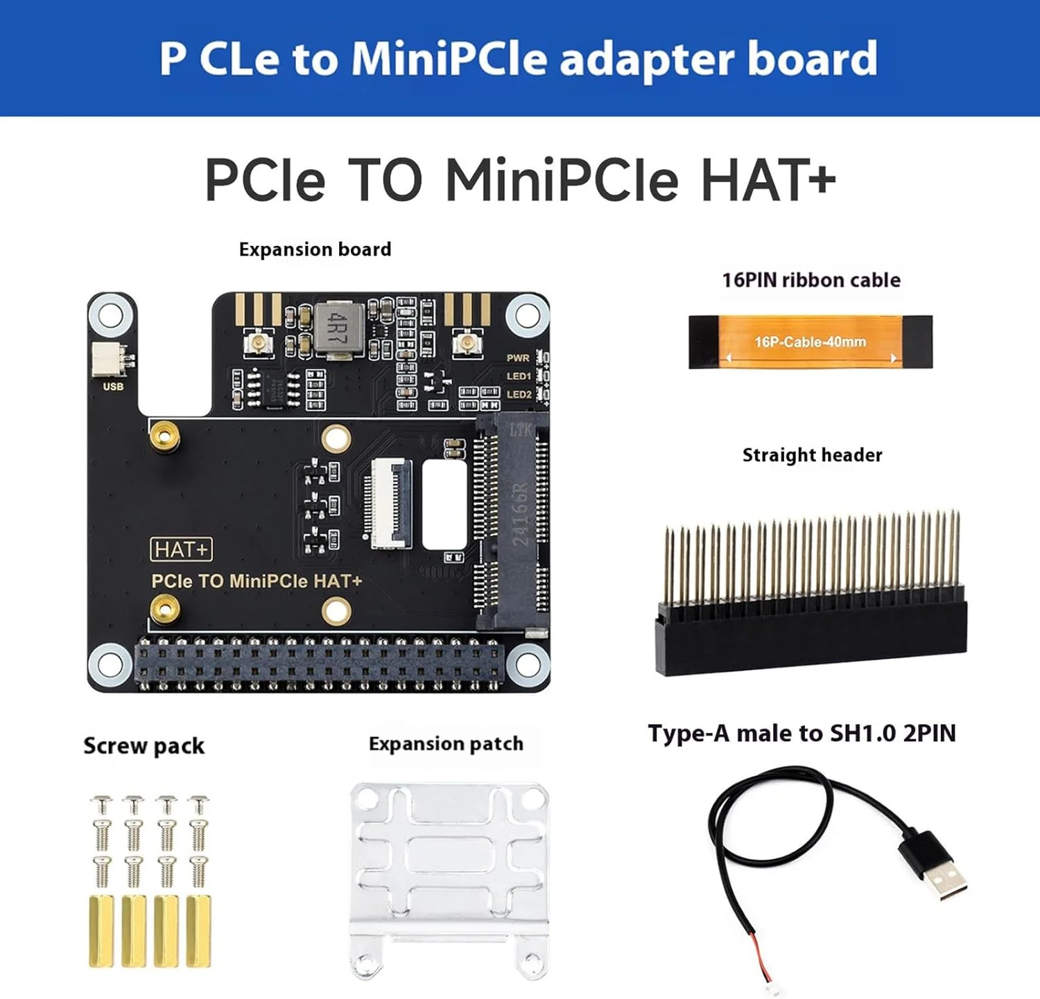 برد آداپتور PCIe به PCIe کوچک، کارت شبکه، USB سازگار با بلوتوث، لوازم جانبی توسعه اینترنت با سرعت بالا