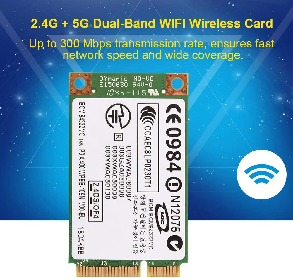 کارت وای فای دو بانده، کارت وایرلس مینی PCI-E دو بانده حرفه ای 2.4G + 5G برای 6530b/ 6735b/ 6730s/ 6530s/ 6830s/ 6930P/ 2530P/ 2730P کارت وای فای دو بانده، کارت وایرلس مینی PCI-E دو بانده حرفه ای 2.4G + 5G برای 6530b/ 6735b/ 6730s/ 6530s/ 6830s/ 6930P/ 2530P/ 2730P