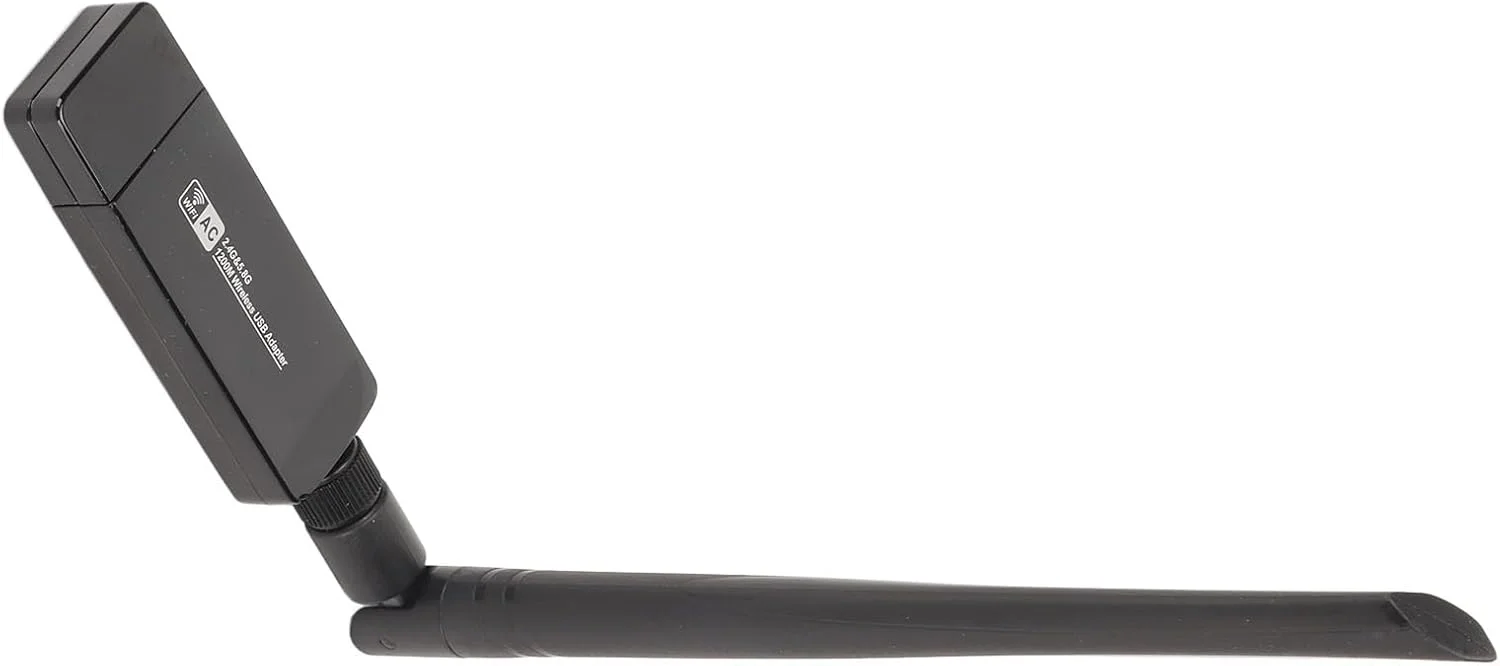 کارت شبکه بی‌سیم دو بانده RTL8812AU مدل W50L 5DB با سرعت 1200M وای فای USB 3.0، مناسب برای کامپیوترهای رومیزی