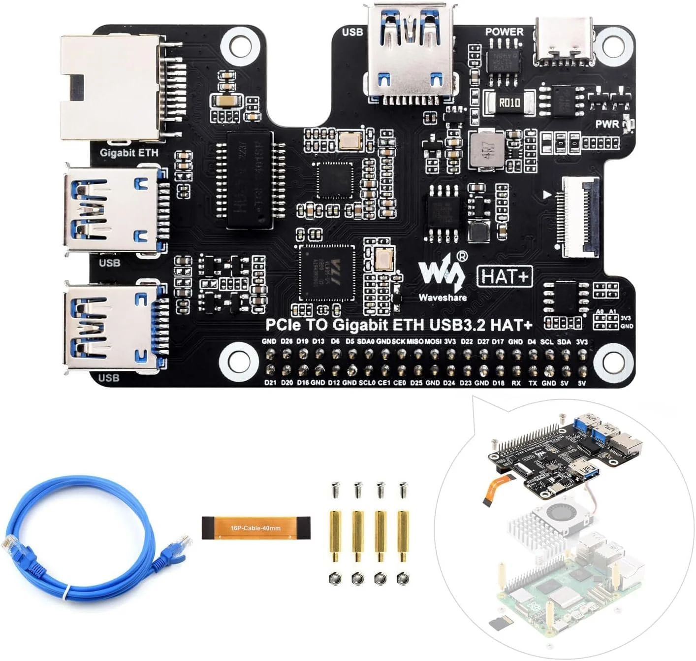 SME STORE | هَت PCIe به گیگابیتی اترنت و USB 3.2 Gen1