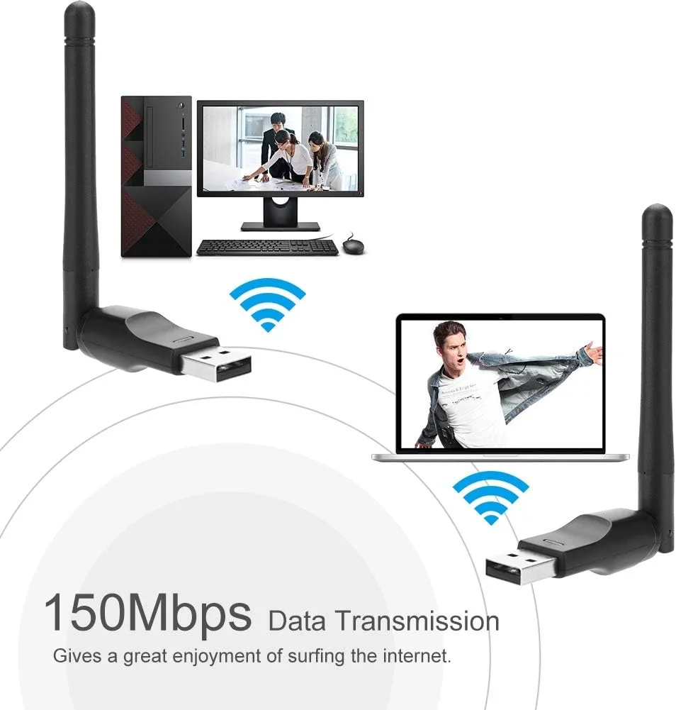 کارت USB تیهبیان، آداپتور وای فای بی سیم با سرعت انتقال داده 150 مگابیت بر ثانیه و باند 2.4 گیگاهرتز، مناسب برای کاربران کارت USB تیهبیان، آداپتور وای فای بی سیم با سرعت انتقال داده 150 مگابیت بر ثانیه و باند 2.4 گیگاهرتز، مناسب برای کاربران