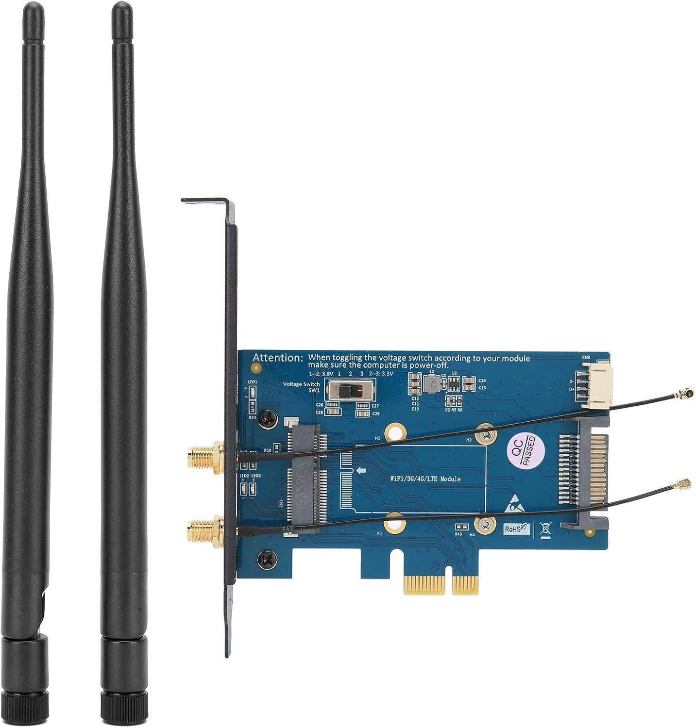آداپتور دو بانده بی سیم VELATEMOR با نگهدارنده سیم کارت، مینی PCI-E به PCI-E 1X، پشتیبانی از رابط USB کارت مینی PCI-E، برای Win10/8/7/2000 و غیره. آداپتور دو بانده بی سیم VELATEMOR با نگهدارنده سیم کارت، مینی PCI-E به PCI-E 1X، پشتیبانی از رابط USB کارت مینی PCI-E، برای Win10/8/7/2000 و غیره.