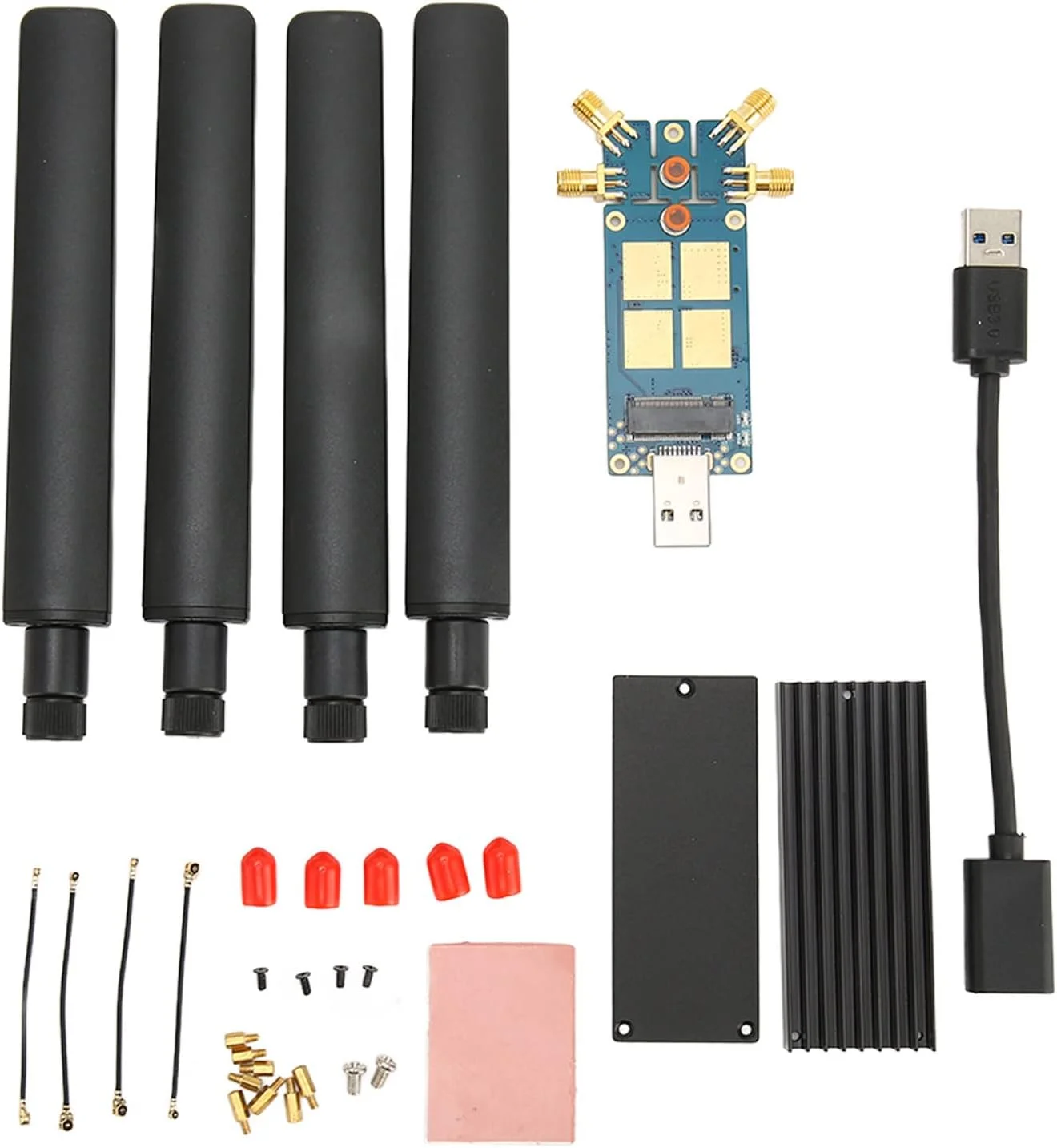 دانگل کارت توسعه 5G Vikye، USB3.1 به M.2 Key B با 4 آنتن کارت WiFi دانگل 5G برای ماژول 5G اینترنت لپ تاپ دانگل کارت توسعه 5G Vikye، USB3.1 به M.2 Key B با 4 آنتن کارت WiFi دانگل 5G برای ماژول 5G اینترنت لپ تاپ